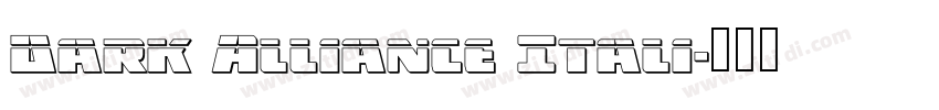 Dark Alliance Itali字体转换